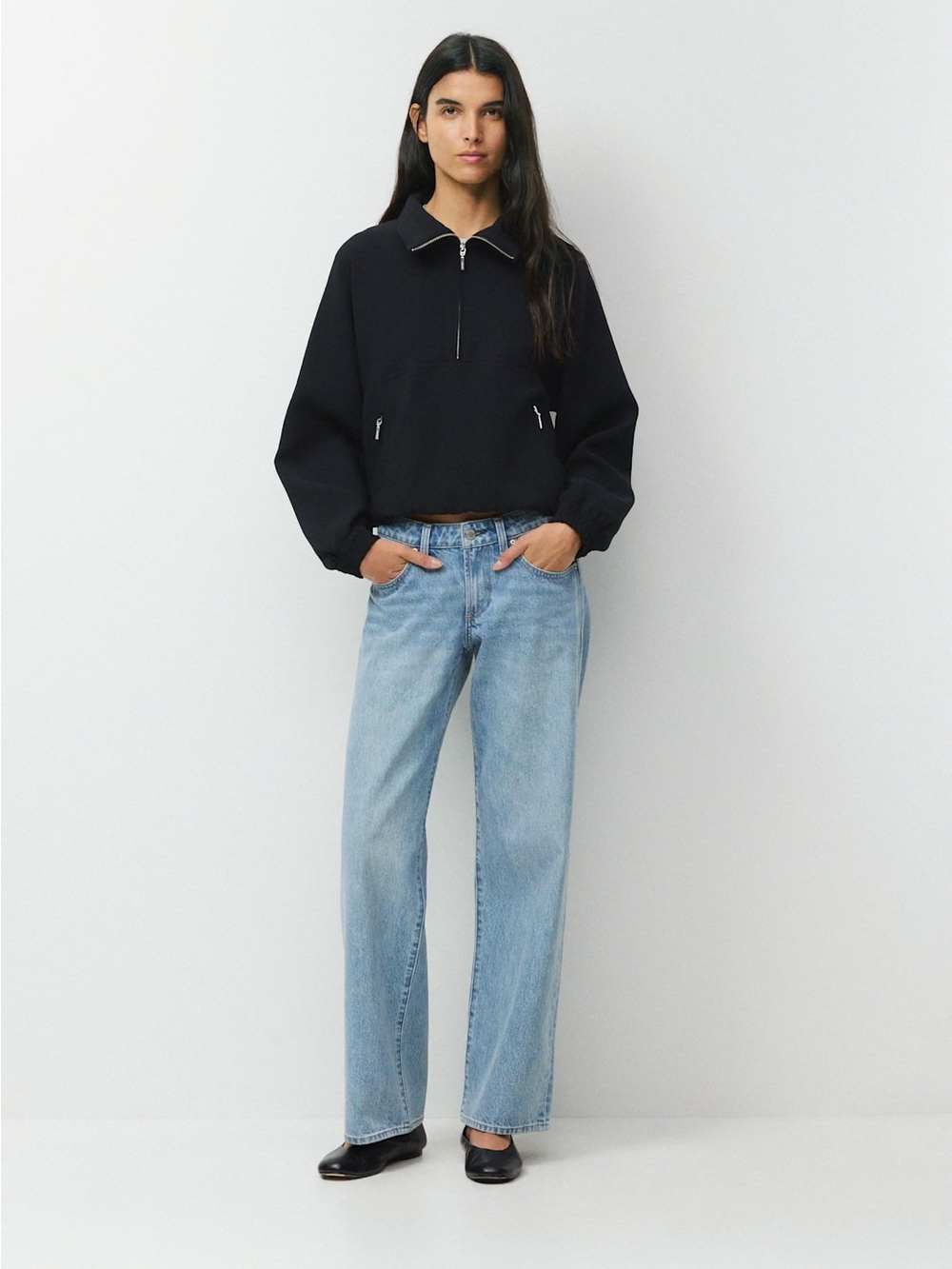 ARITZIA Denim Forum The ‘90s Relaxed Ultra Lo-Rise Wide Jean 7 Yrs Bleu Taboo